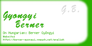 gyongyi berner business card