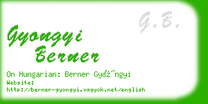 gyongyi berner business card